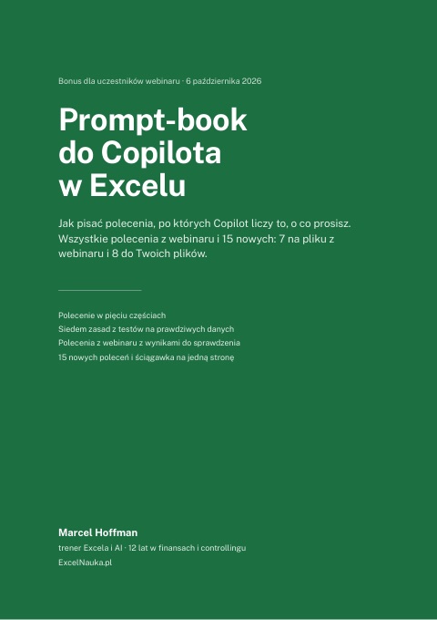 Okładka prompt-booka do Copilota w Excelu