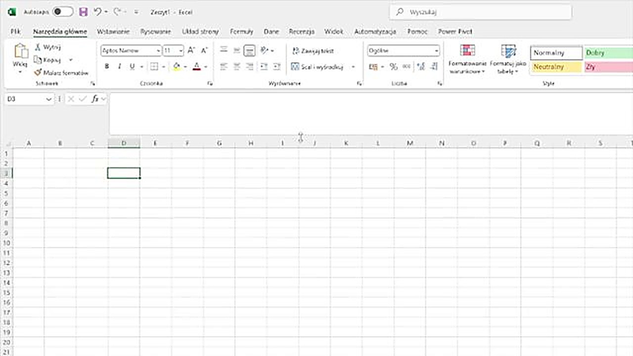 Pasek formuły w Excelu - pokazuje zawartość aktywnej komórki