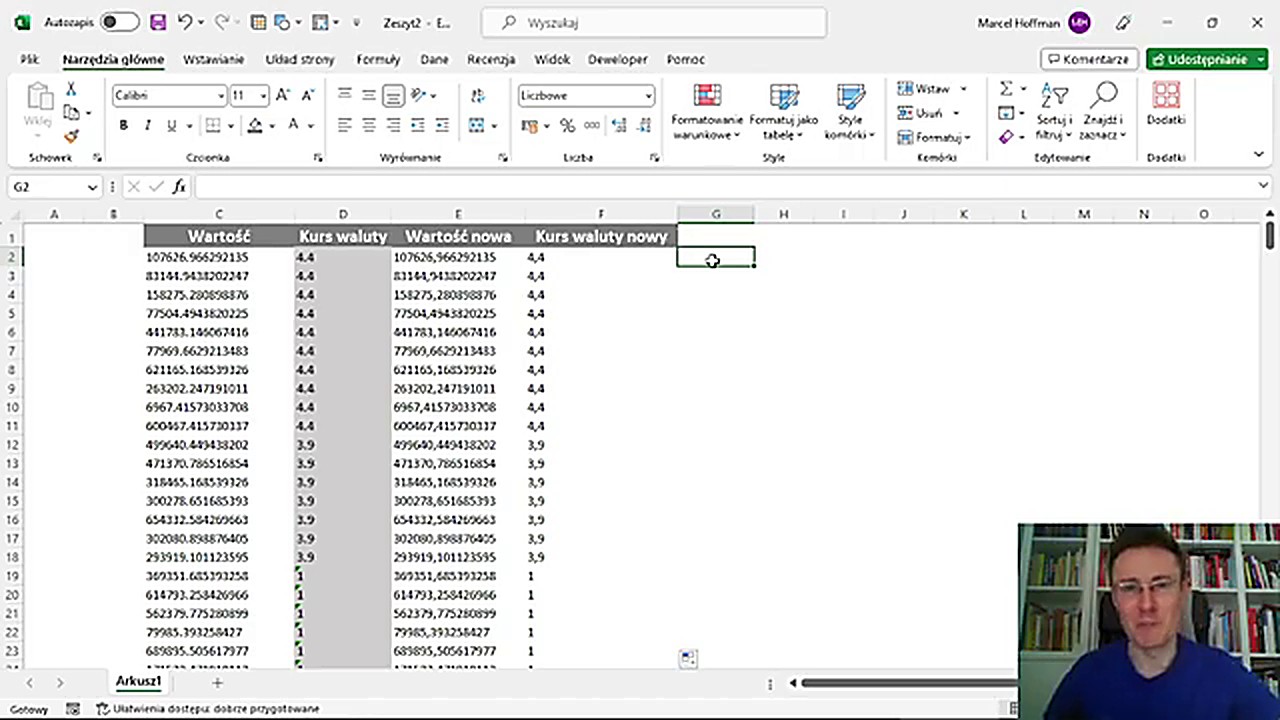 Zagnieżdżone formuły PODSTAW w Excelu